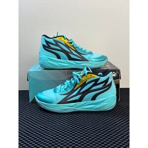 Puma Melo MB.02 Honeycombs Elektro Aqua and Black, Size 6Y or Women’s 7.5